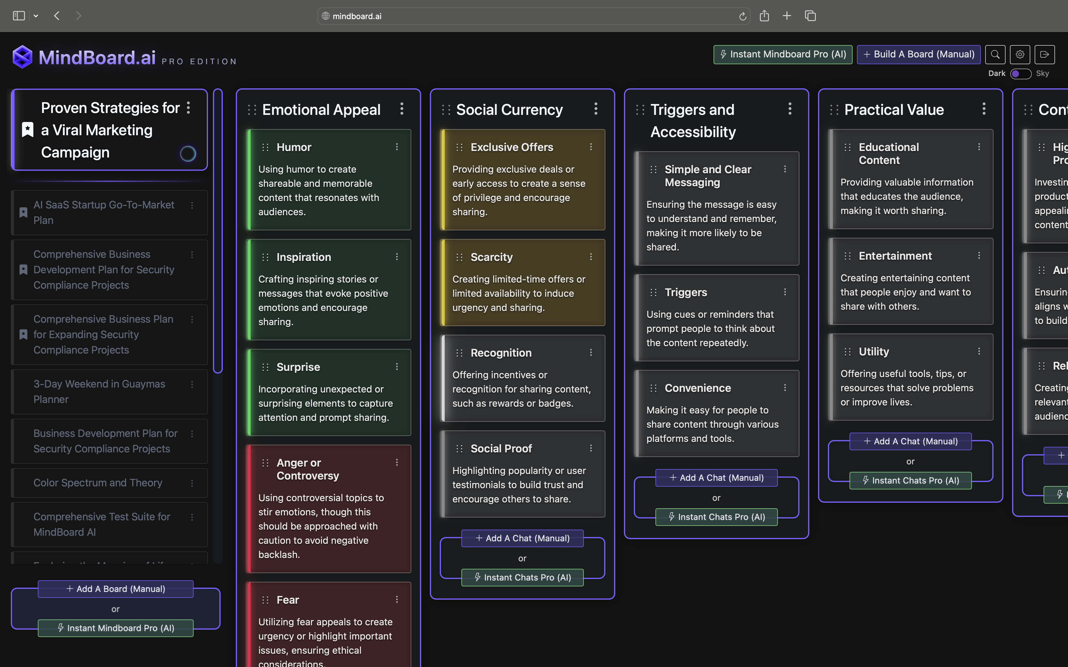 MindBoard Visual Interface